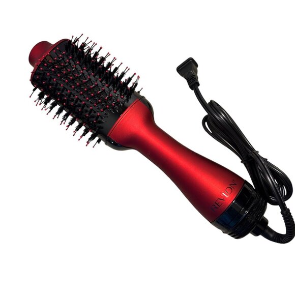 Revlon One Step Hair Dryer & Volumizer Hot Air Brush Styler Red Black NWOB - Picture 1 of 9